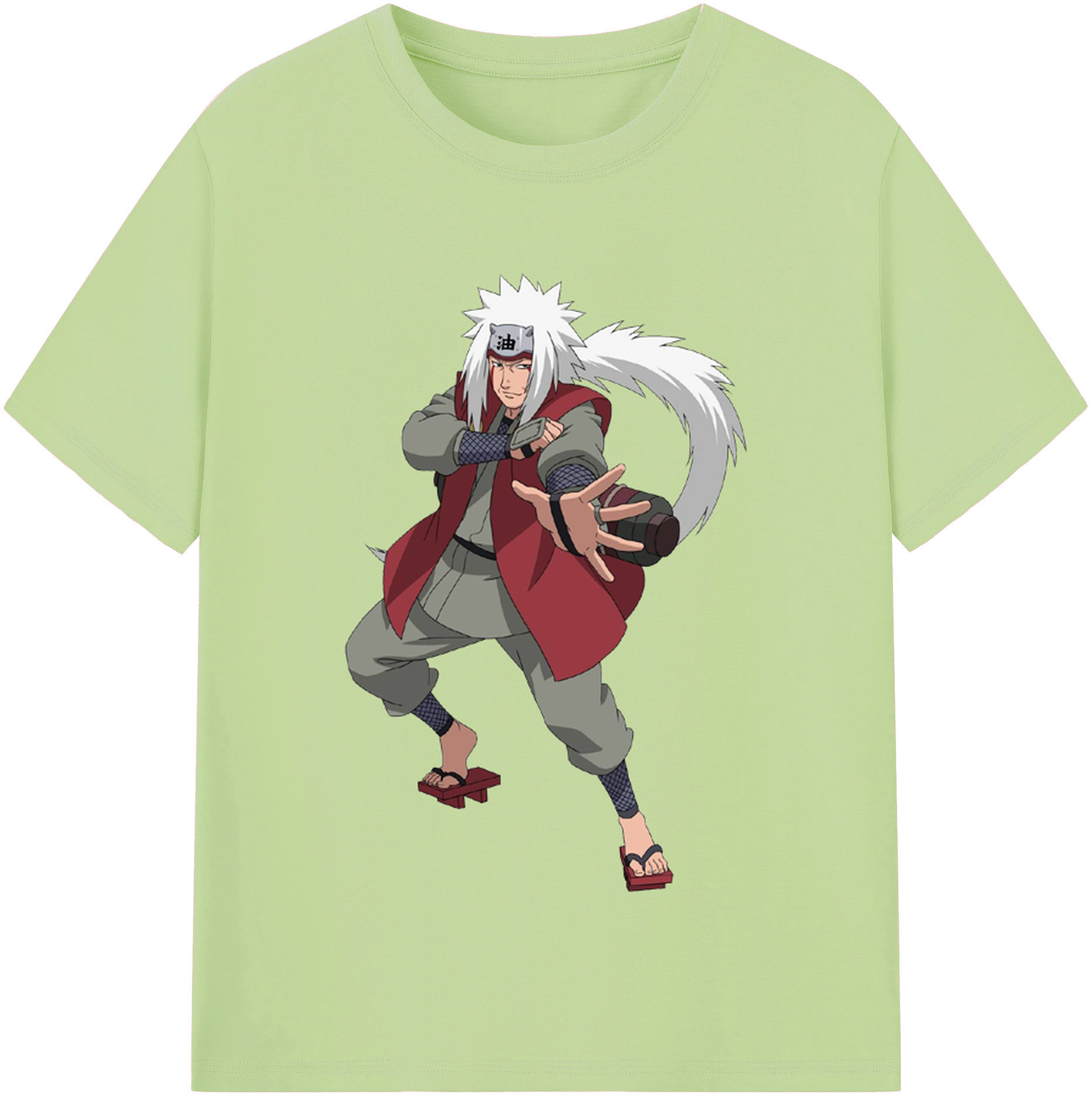 （画像用） NARUTO -ナルト- 自来也（じらいや） Jiraiya 綿100％半袖Tシャツ（フロントプリント）